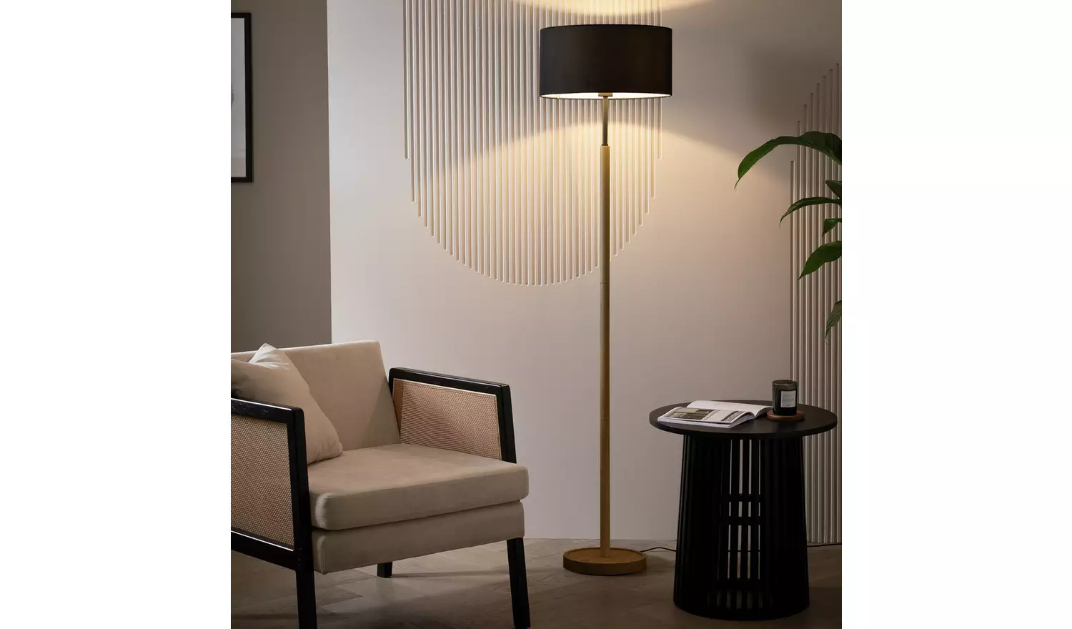 Argos Home Gloss Stick Floor Lamp - Grey