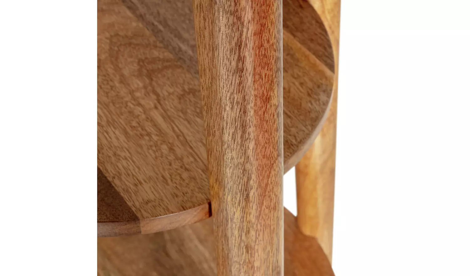 Habitat Mango Wood Shelved Floor Lamp - Natural