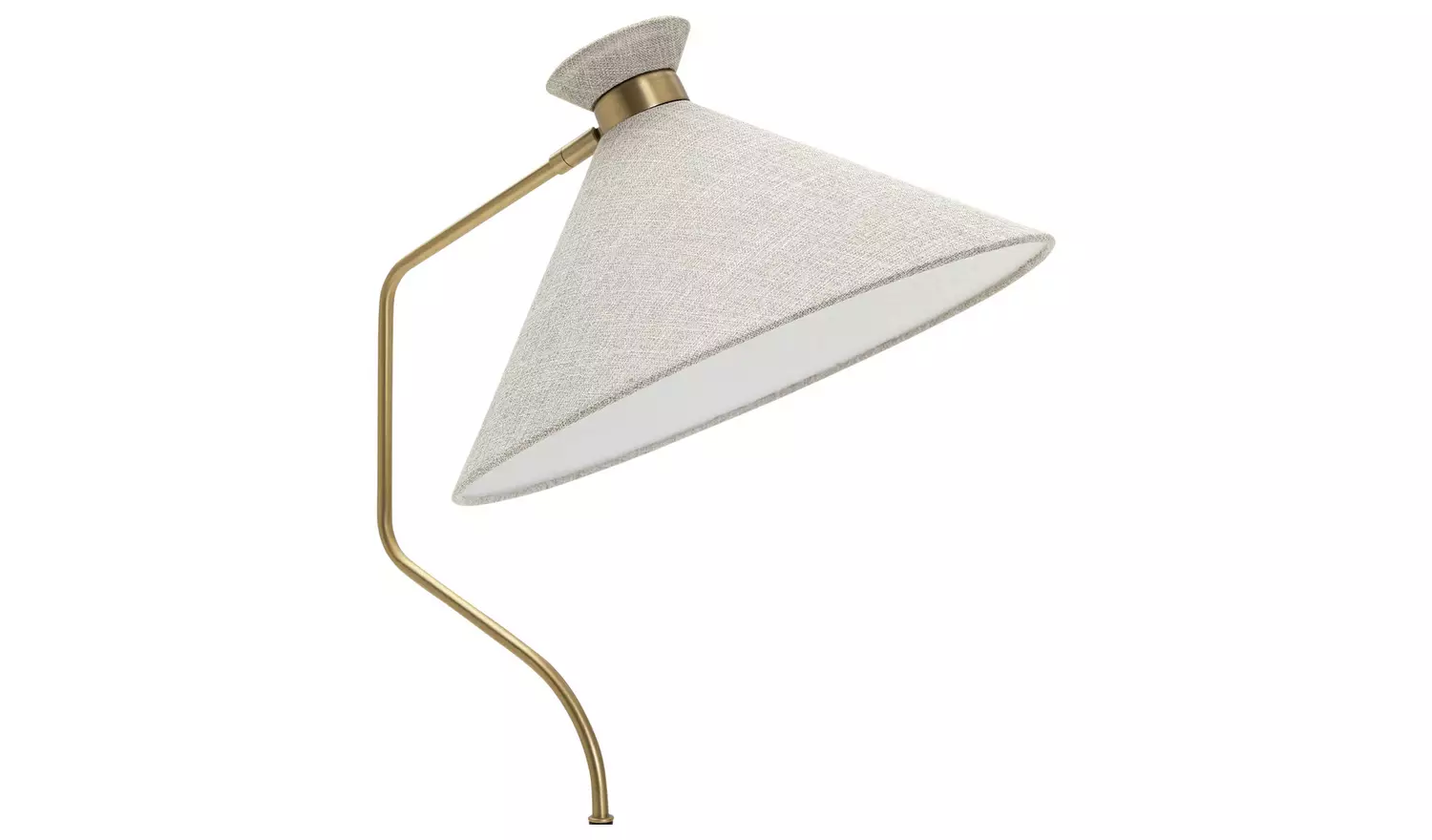 Habitat Bent Shaded Floor Lamp - Black & Gold