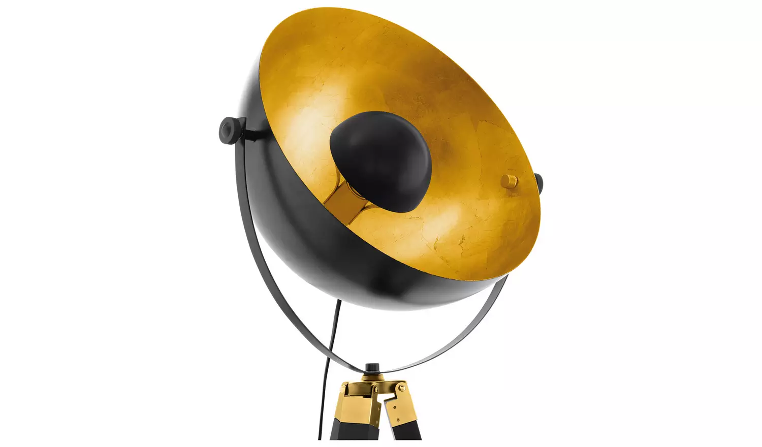 EGLO Covaleda Tripod Floor Lamp - Black & Gold