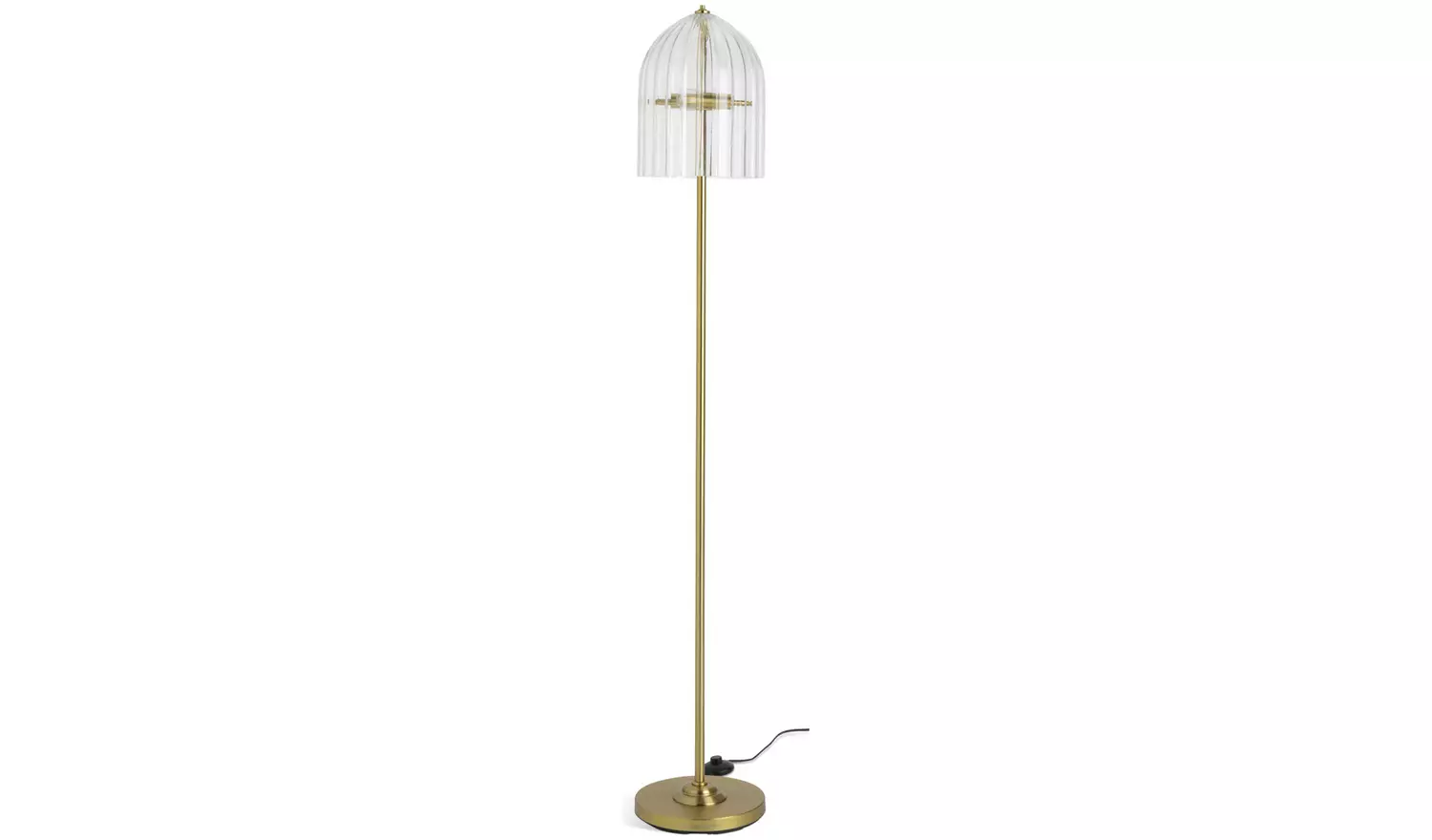 Habitat x Morris & Co. Glass & Brass Cloche Floor Lamp