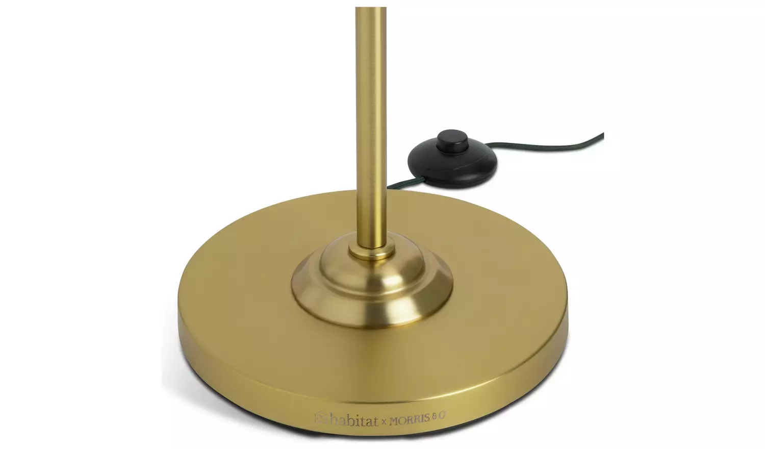 Habitat x Morris & Co. Glass & Brass Cloche Floor Lamp