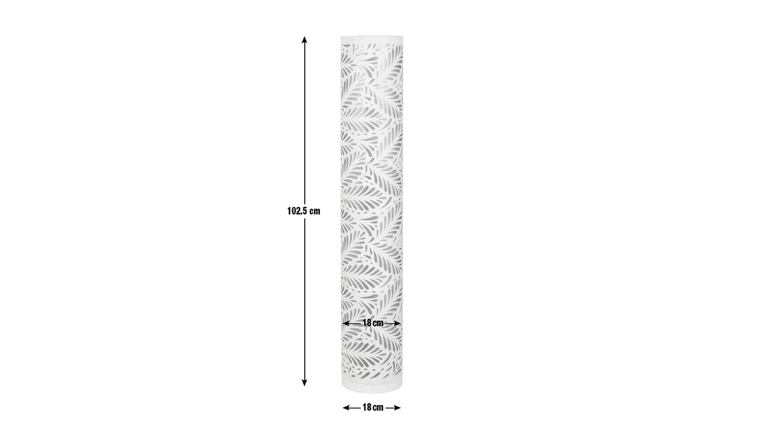 Argos Home Cut Out Leaf Column Floor Lamp - White