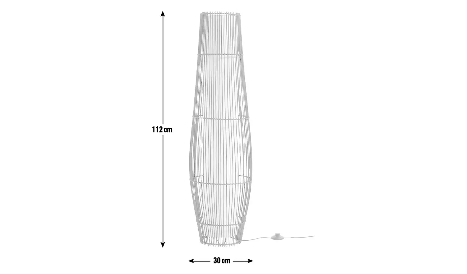 Argos Home Chocolate Rattan Floor Lamp