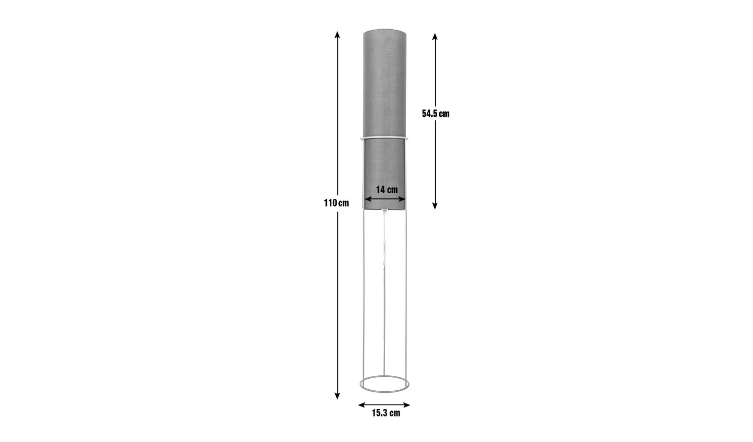 Argos Home Column Floor Lamp - Grey