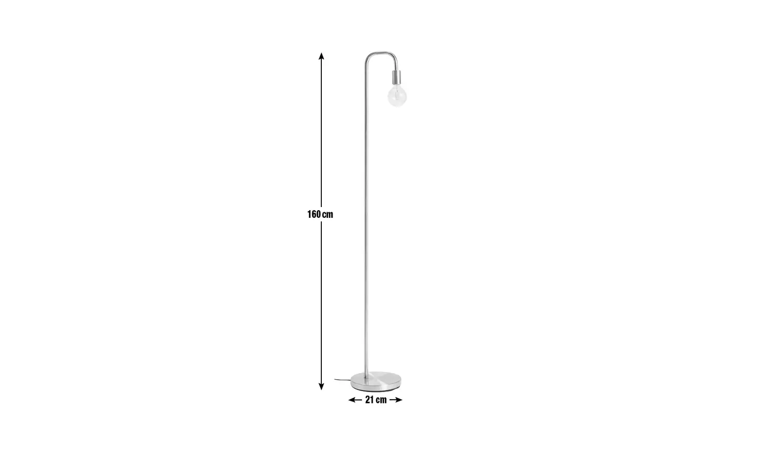 Habitat Rayner Floor Lamp - Chrome