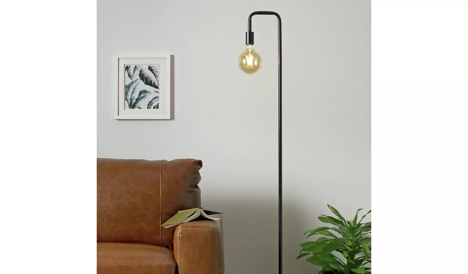 Habitat Rayner Industrial Floor Lamp - Black