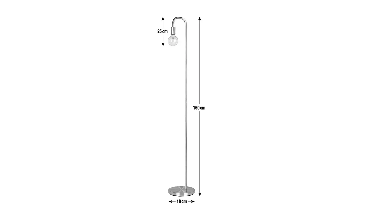 Habitat Rayner Industrial Floor Lamp - Black