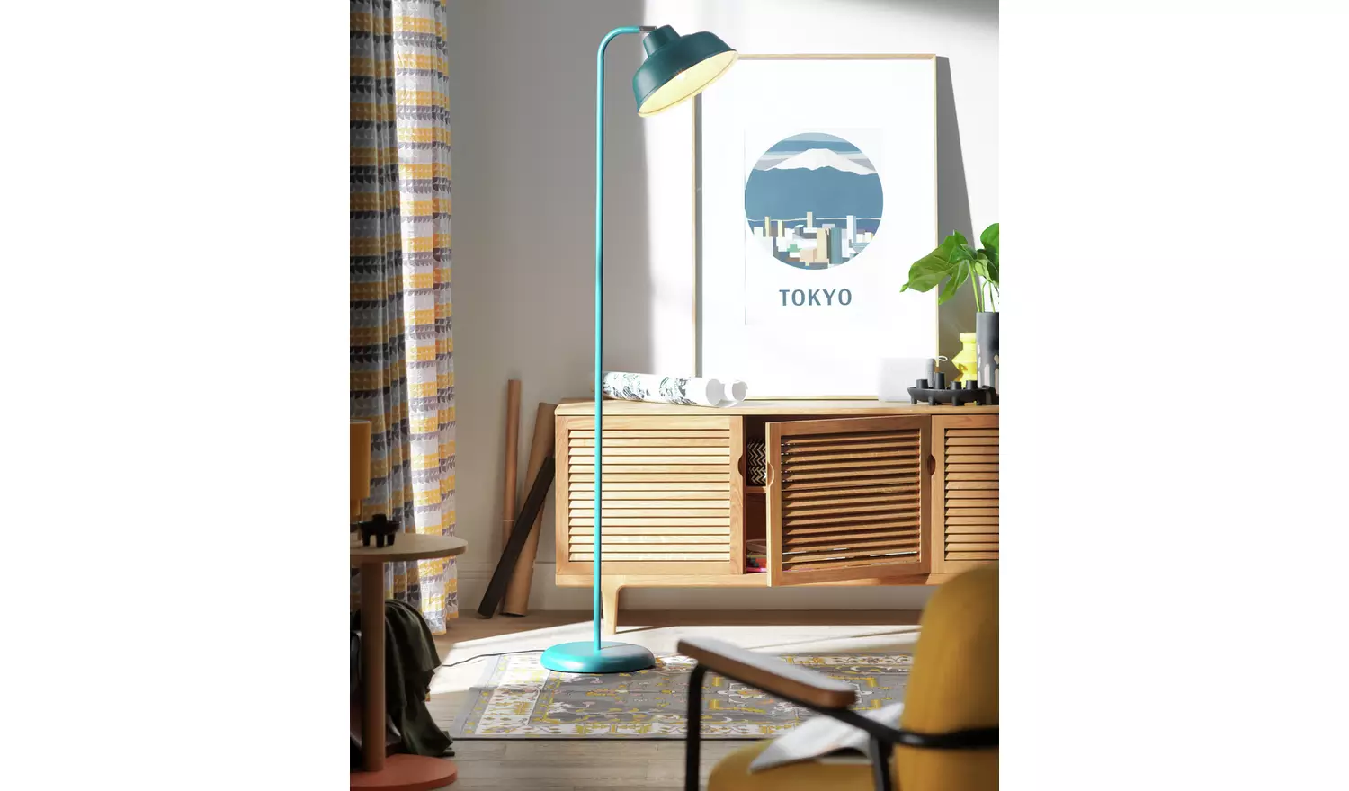 Habitat Benson Floor Lamp - Blue