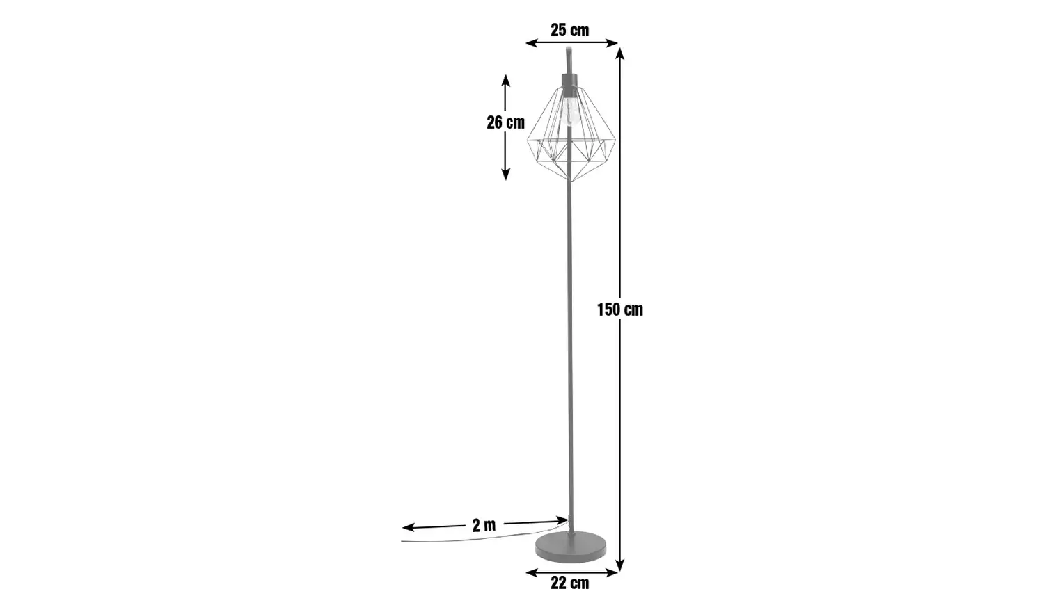Argos Home Kanso Floor Lamp - Black