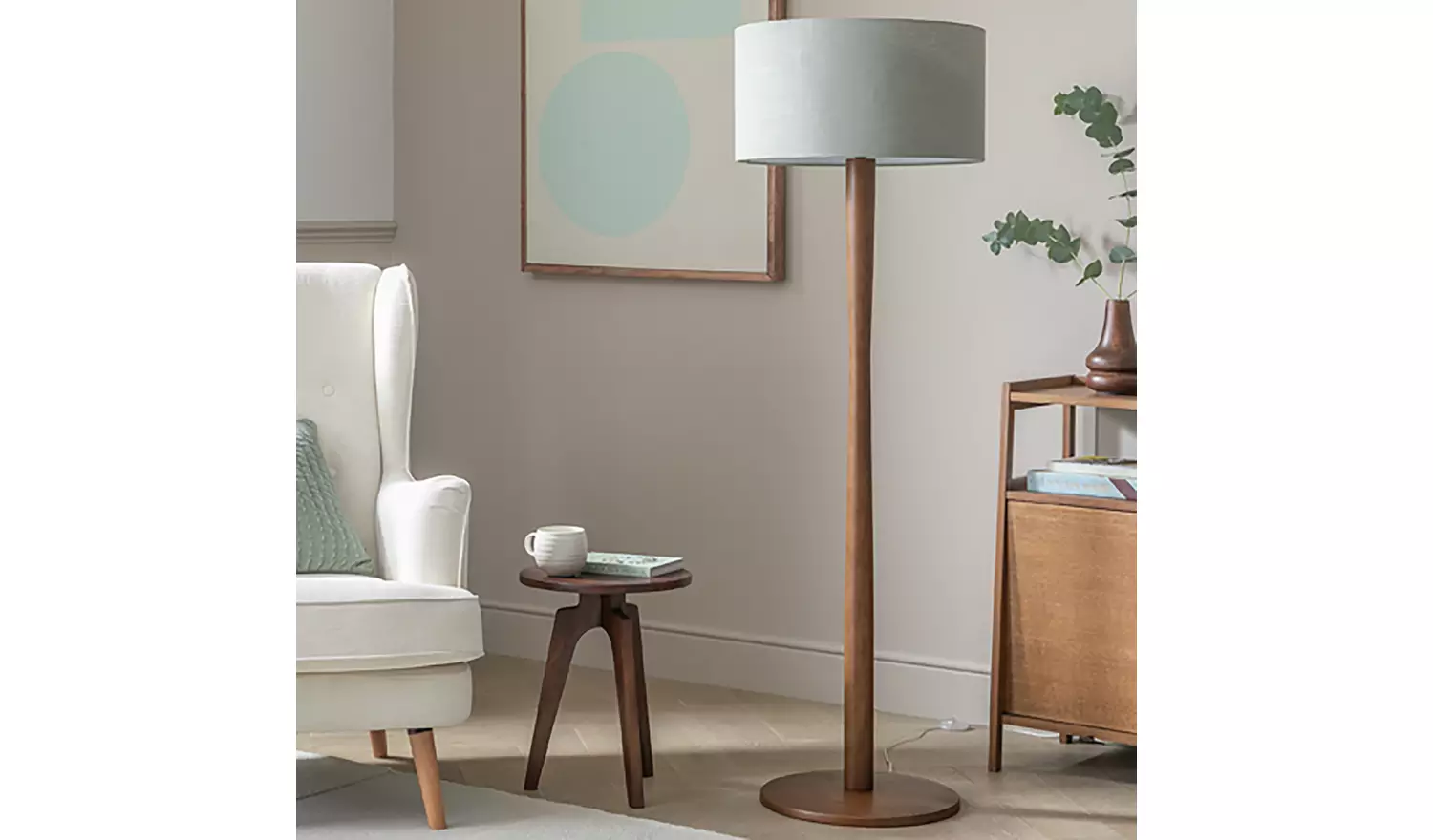 Habitat Pole Floor Lamp Base - Walnut