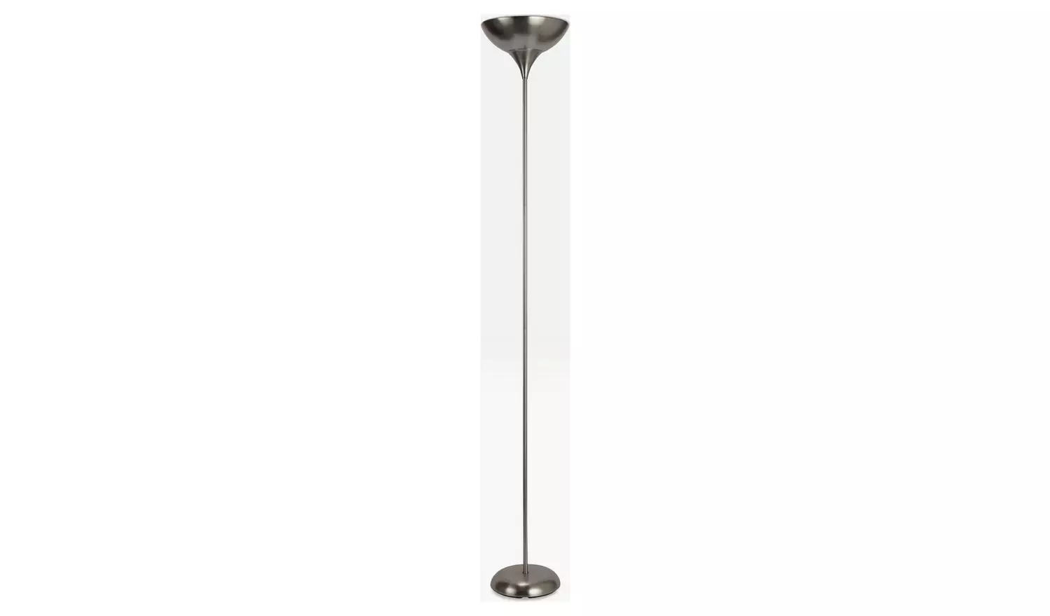 Argos Home Torchiere Uplighter Floor Lamp - Brushed Chrome