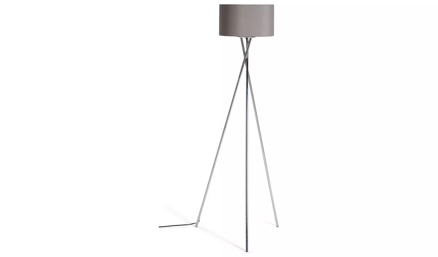 Argos Home Tripod Floor Lamp - Grey and Chrome