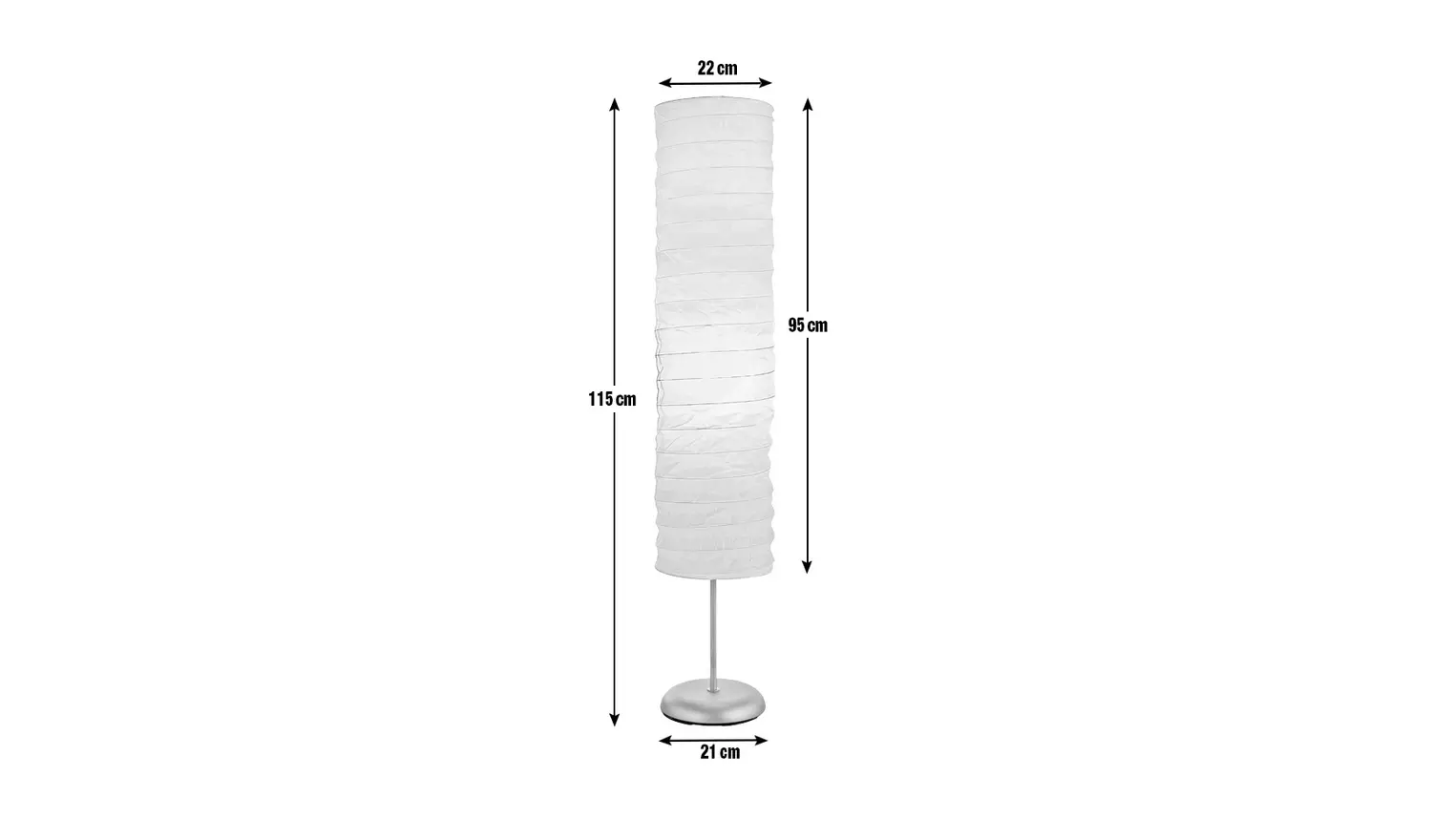 Argos Home Tube Paper Floor Lamp - White