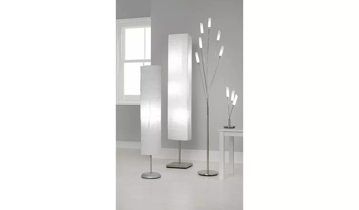 Argos Home Tube Paper Floor Lamp - White