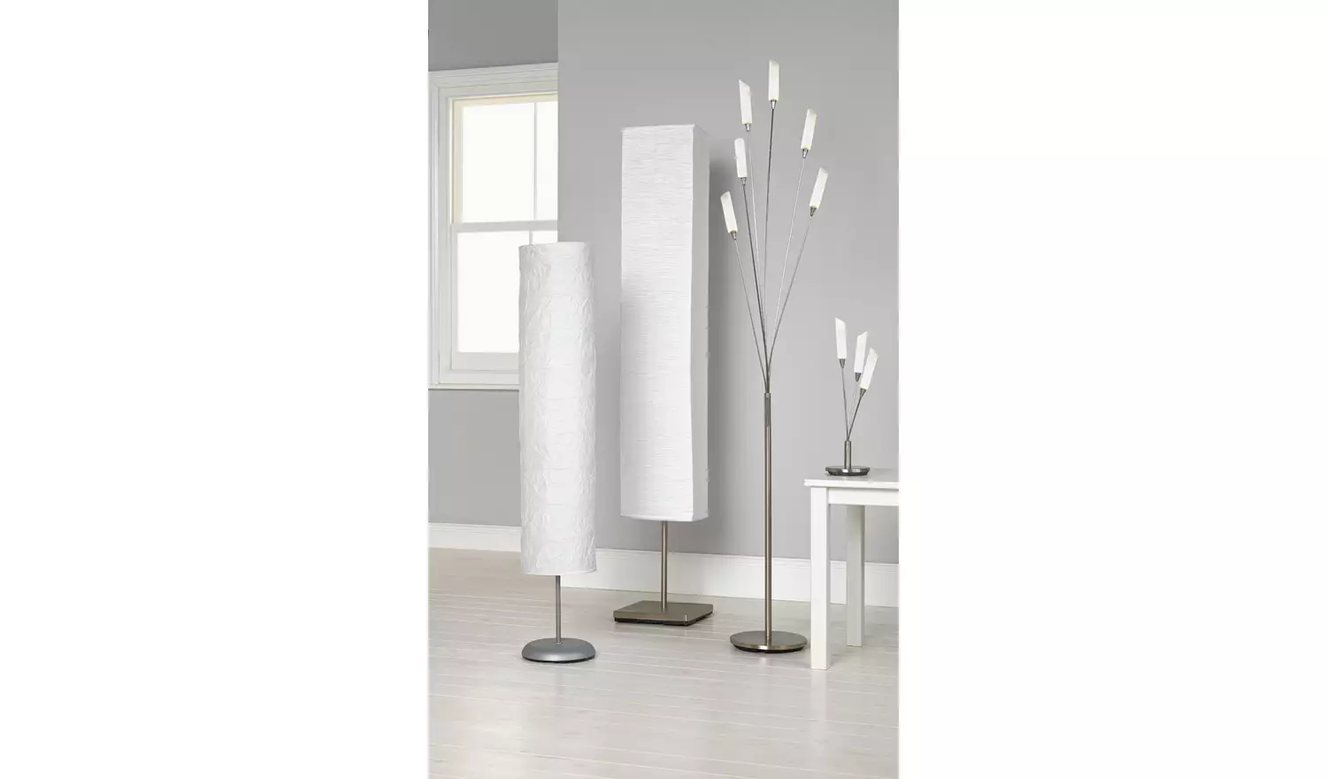 Argos Home Tube Paper Floor Lamp - White