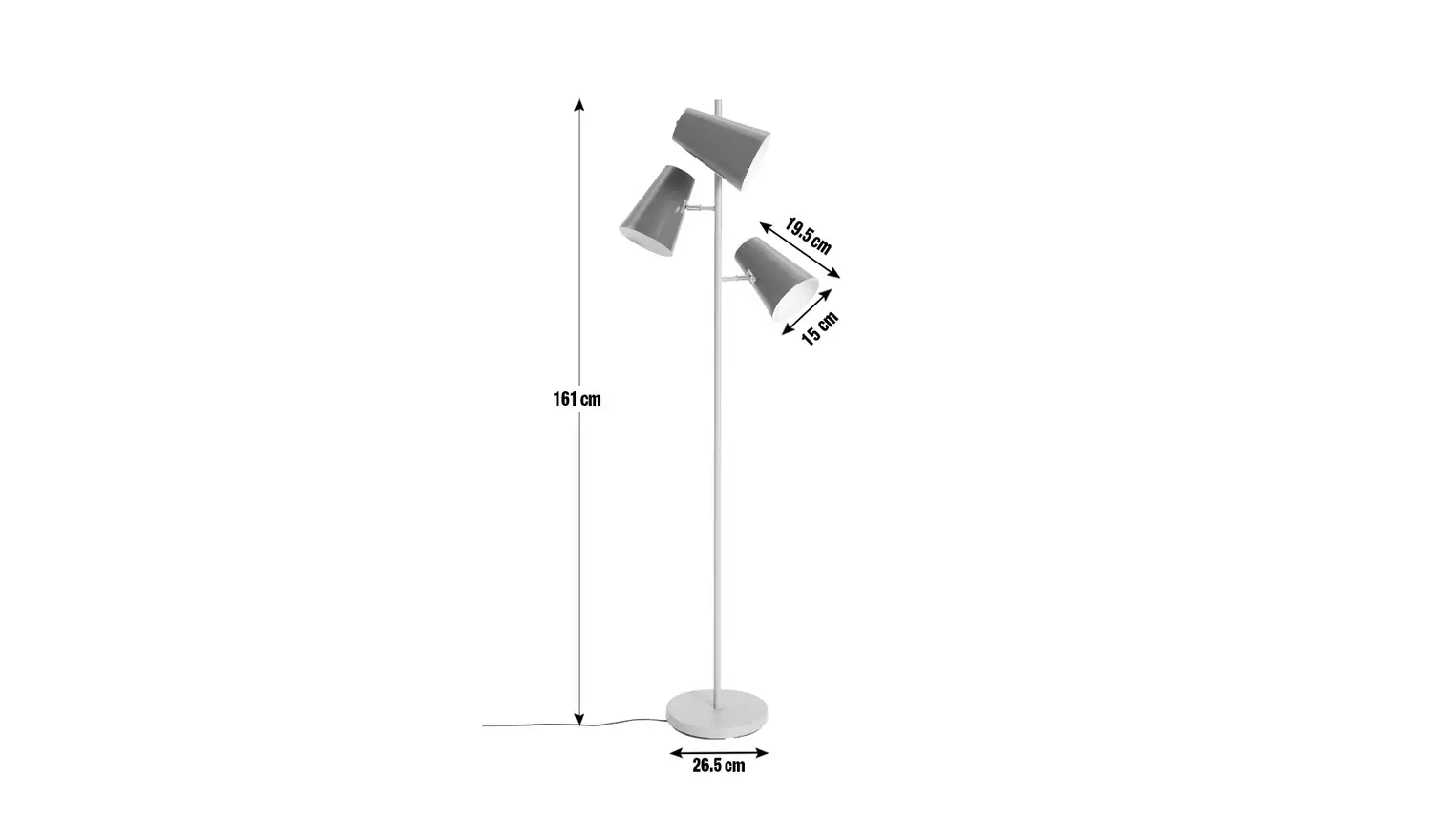 Habitat 3 Light Floor Lamp