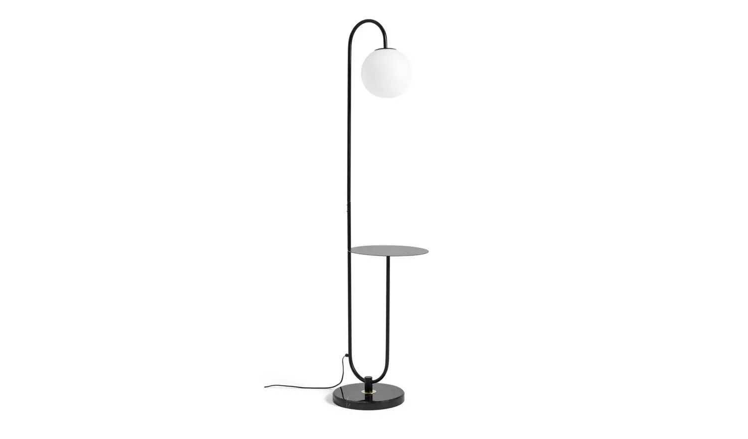 Habitat Sagara Opal Shelf Floor Lamp - Black