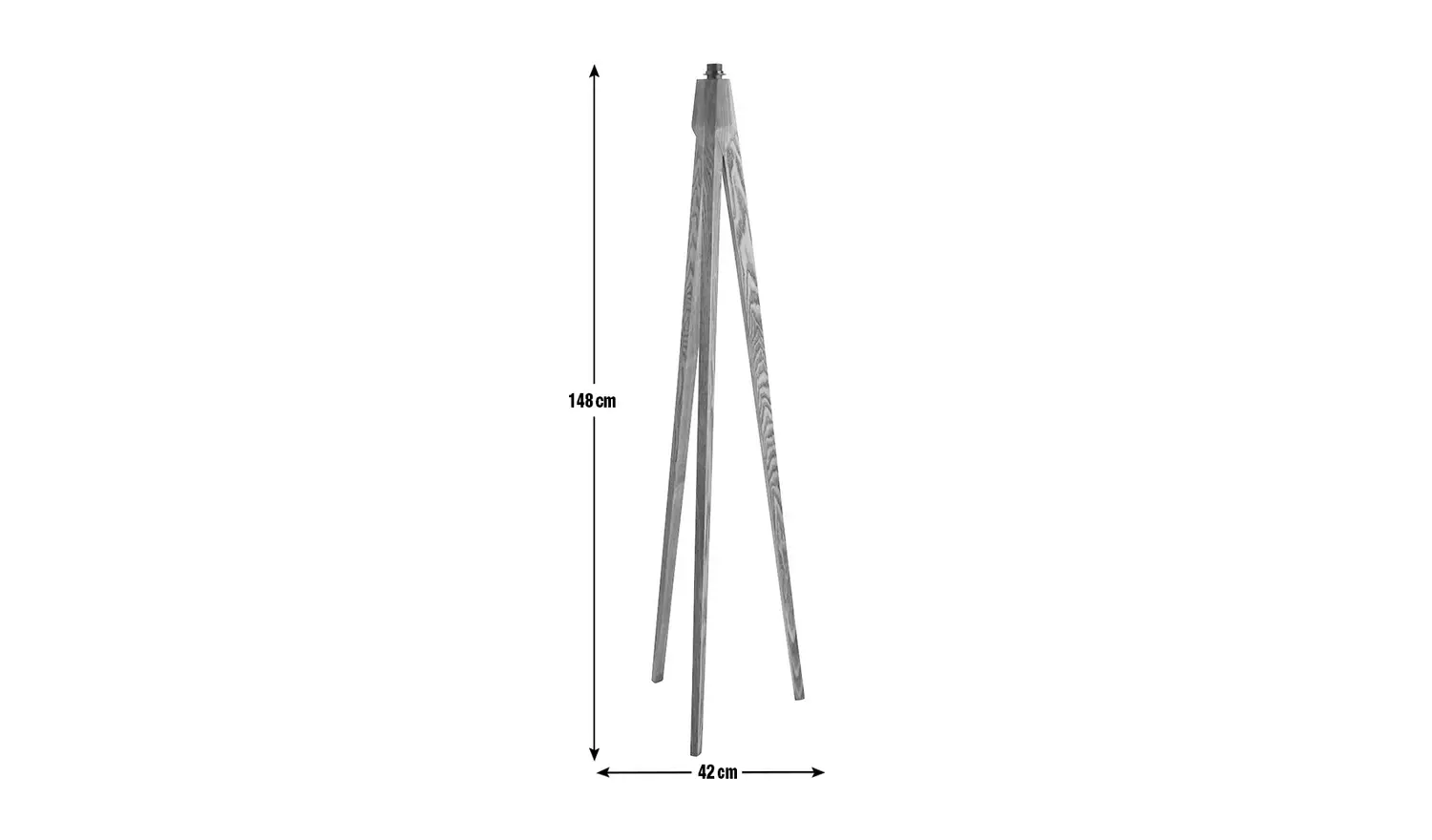 Habitat Tripod Floor Lamp Base - Walnut Stain