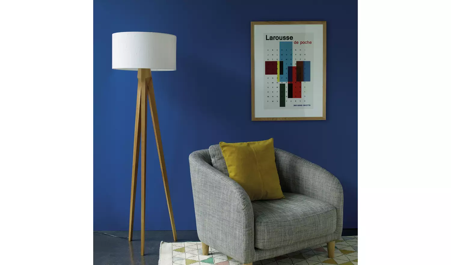 Habitat Tripod Wooden Floor Lamp Base Only - Ash