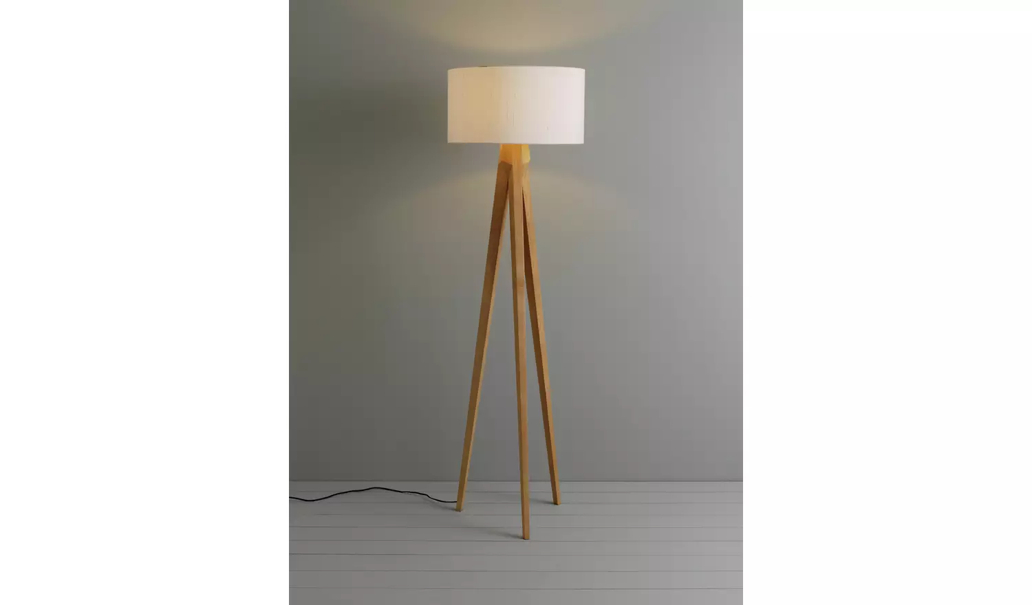 Habitat Tripod Wooden Floor Lamp Base Only - Ash