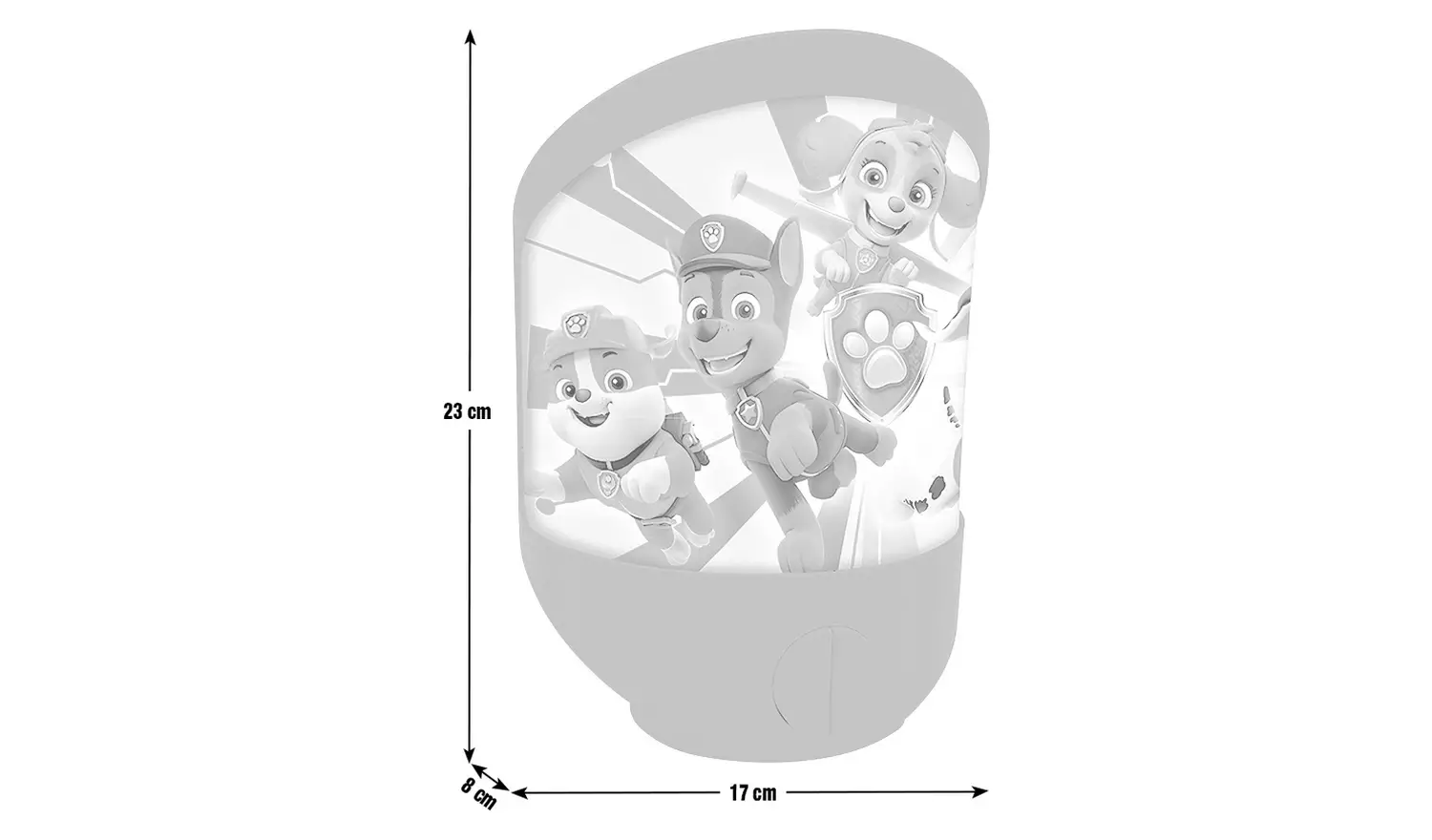 Paw Patrol Kids LED 3D Wall and Table Night Light - Blue