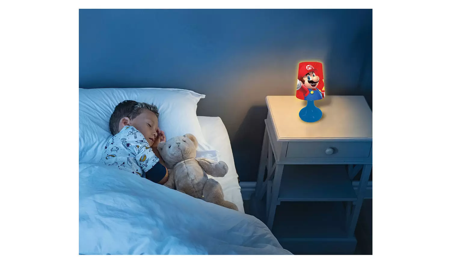 Super Mario Kids LED Colour Changing Night Light- Red