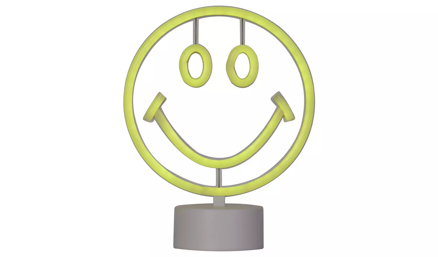Searchlight Neon Effect Smiley Table Lamp - Yellow