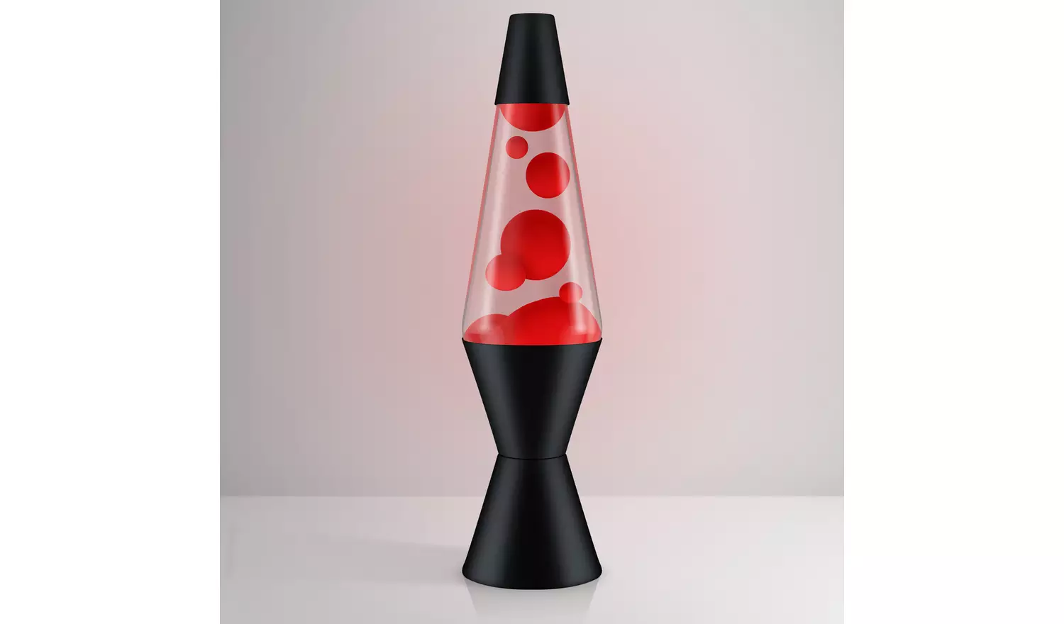 Lava 14.5in Black Lava Lamp - Red & Clear