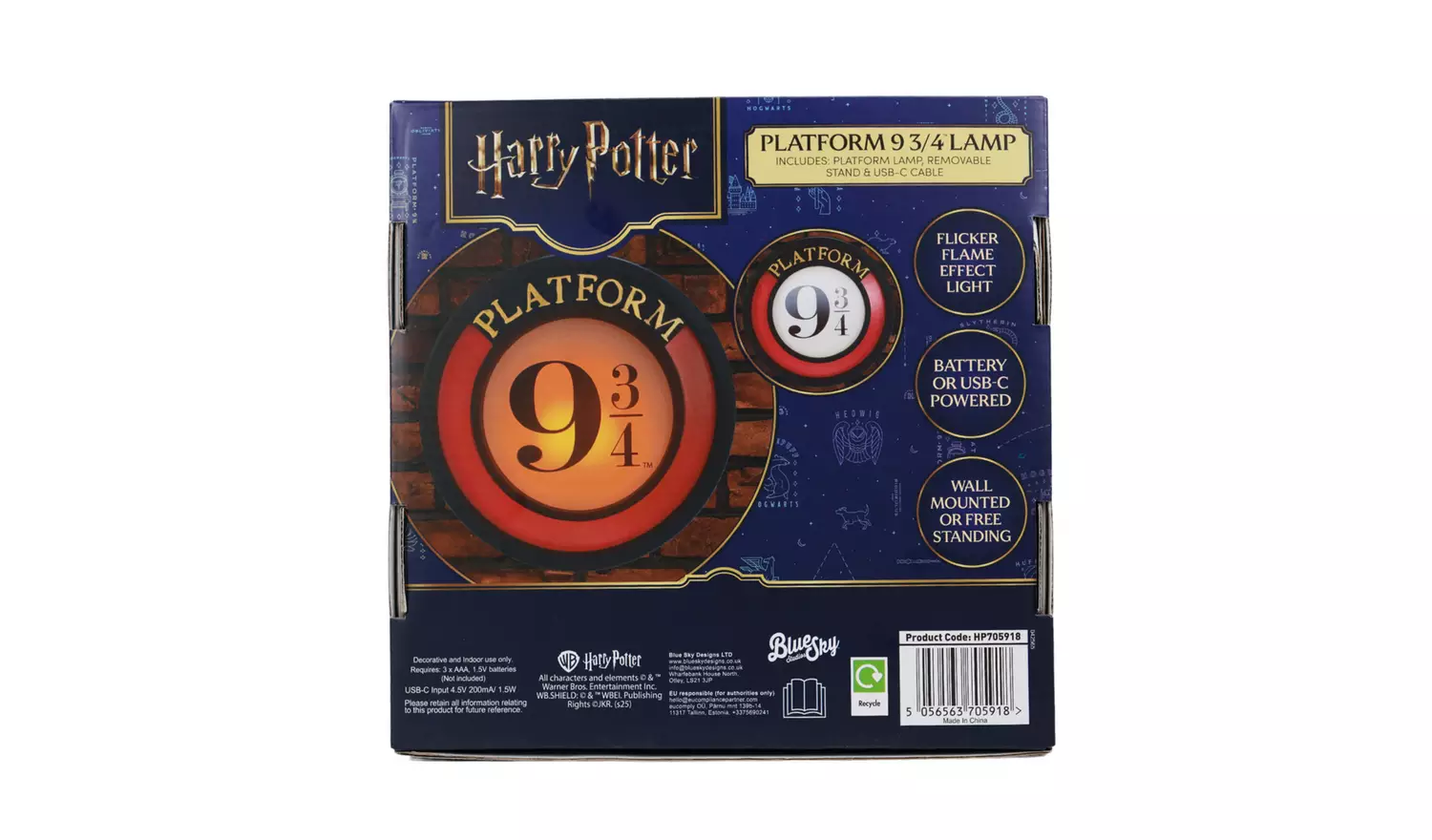 Warner Brothers Harry Potter Platform 9 3/4 Desk Lamp -White