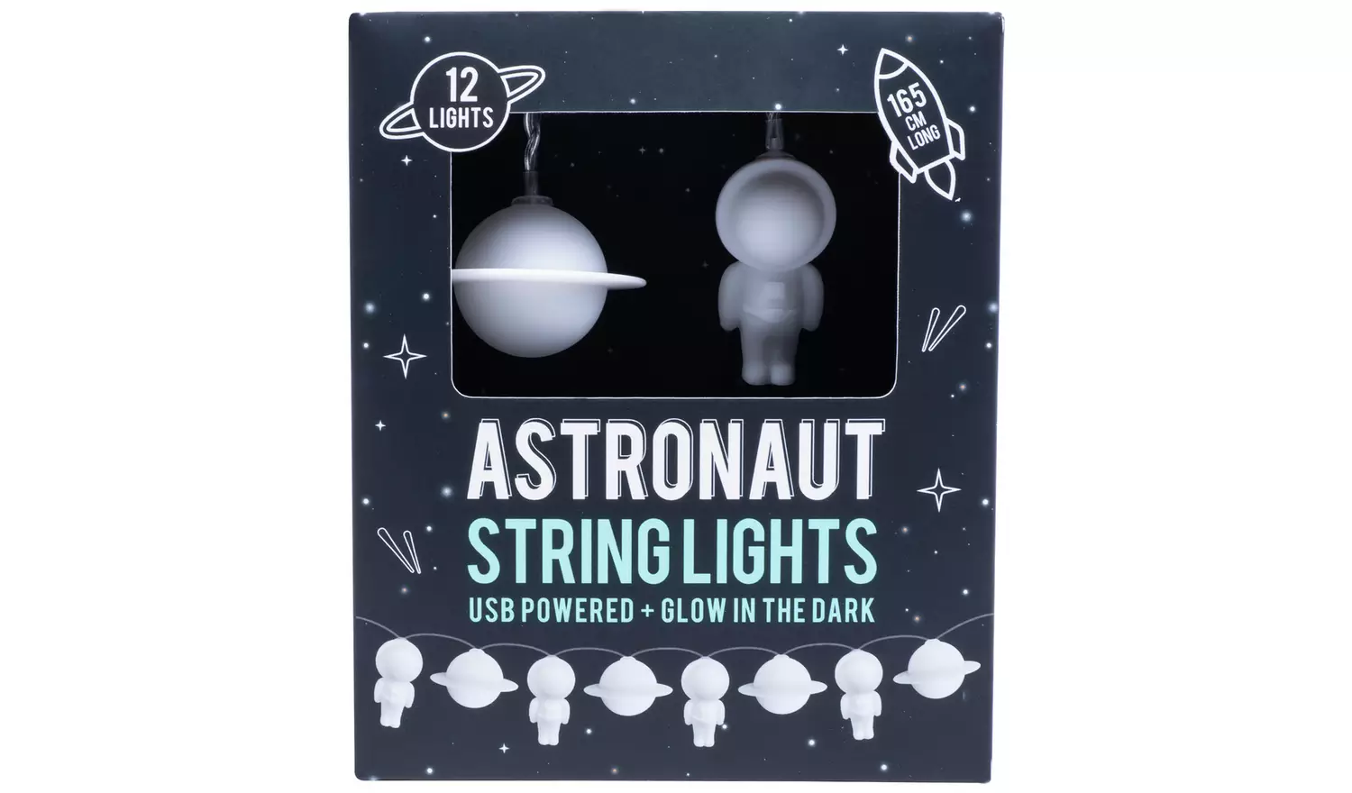 Fizz Creations Glow in the Dark Astronaut LED String Light