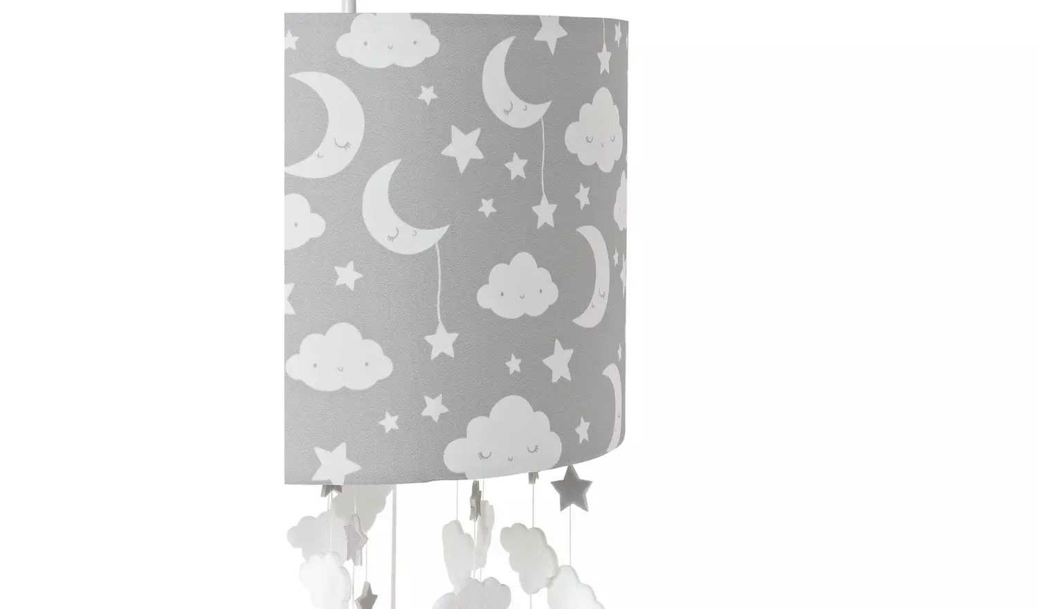 Argos Home Kids Grey Stars Easy Fit Drum Lampshade - 25cm