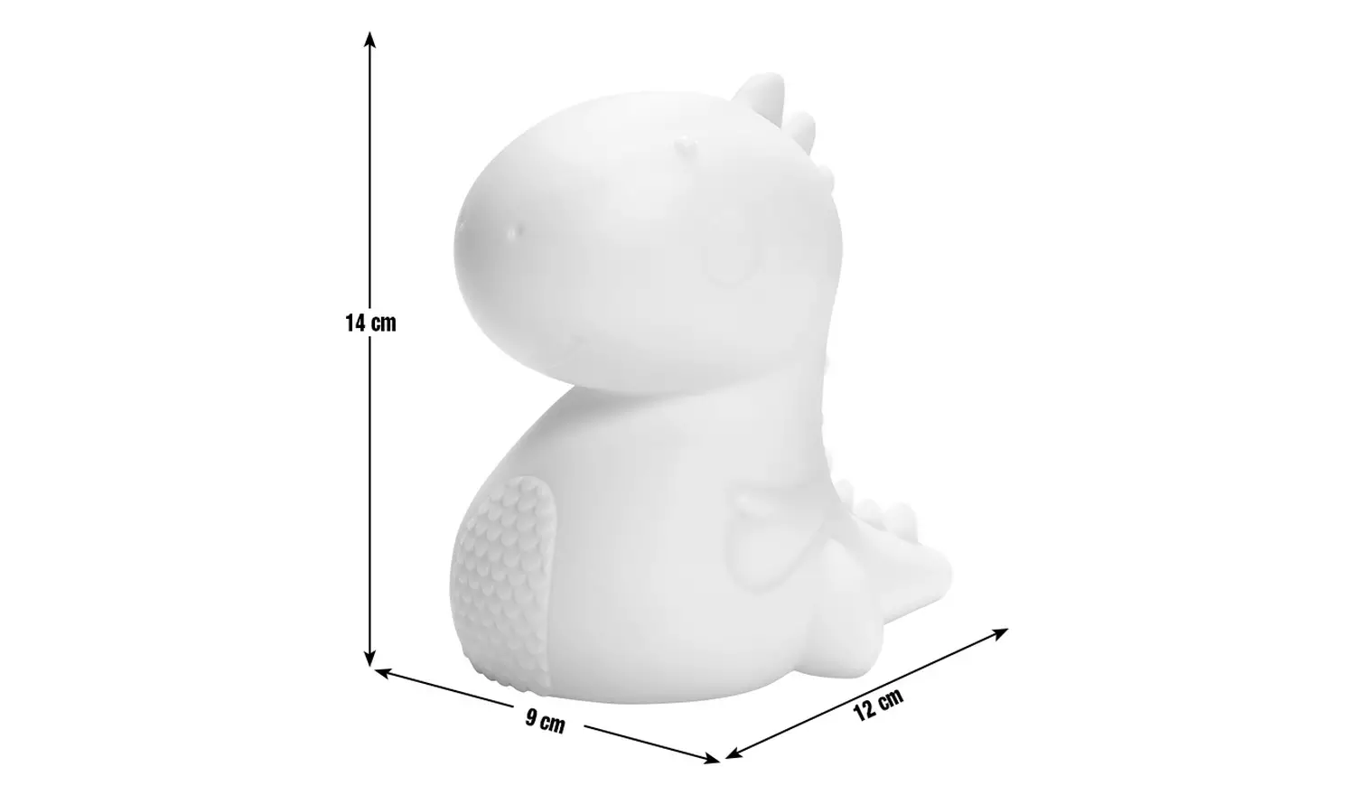 Fizz Creations Kids Dinosaur Colour Changing Lamp - White