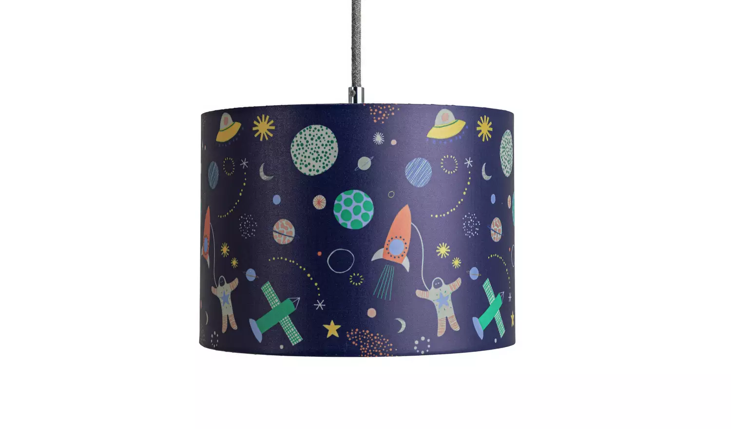 Habitat Kids Glow-in-the-Dark Space Drum Lampshade - 25cm