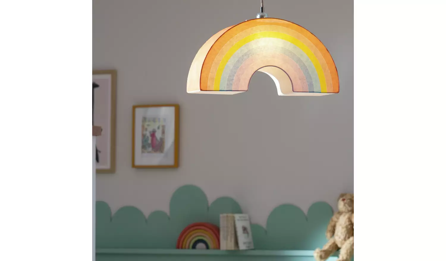 Habitat Kids Rainbow Paper Shade - Multicoloured
