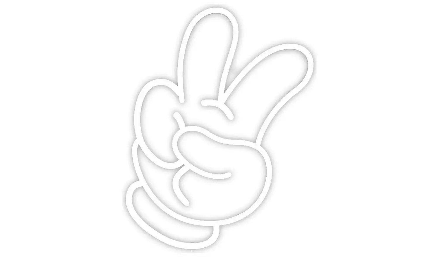 Yellowpop Disney Glove Peace LED Neon Effect Light