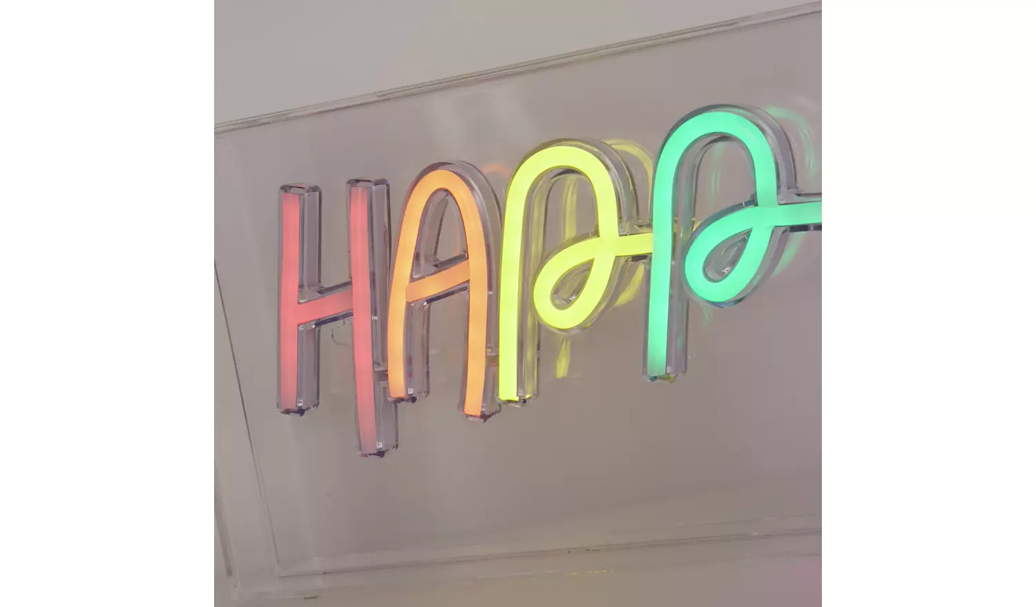 Searchlight Happy Neon Effect LED Novelty Light - Multi