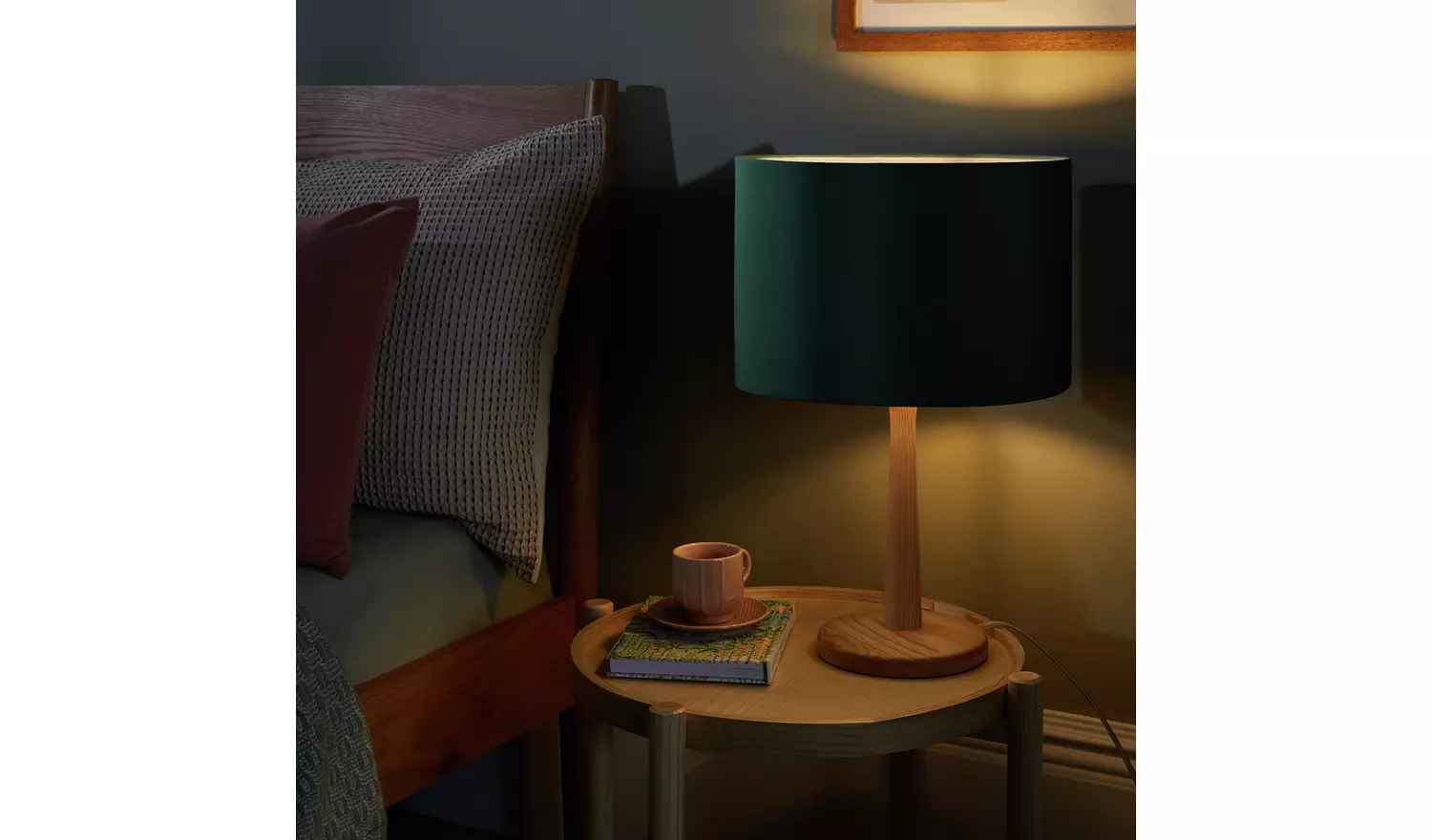 Argos Home Dark Green Easy Fit Drum Lampshade - 30cm