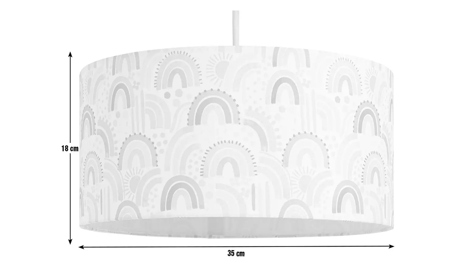 Habitat Kids Rainbow Printed Drum Shade - 35cm