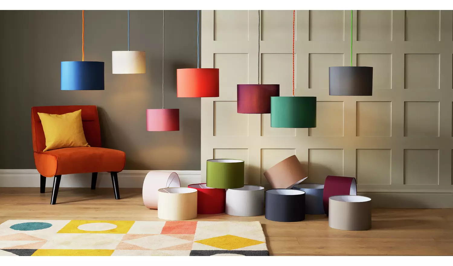 Argos Home Taupe Easy Fit Drum Lampshade - 30 cm