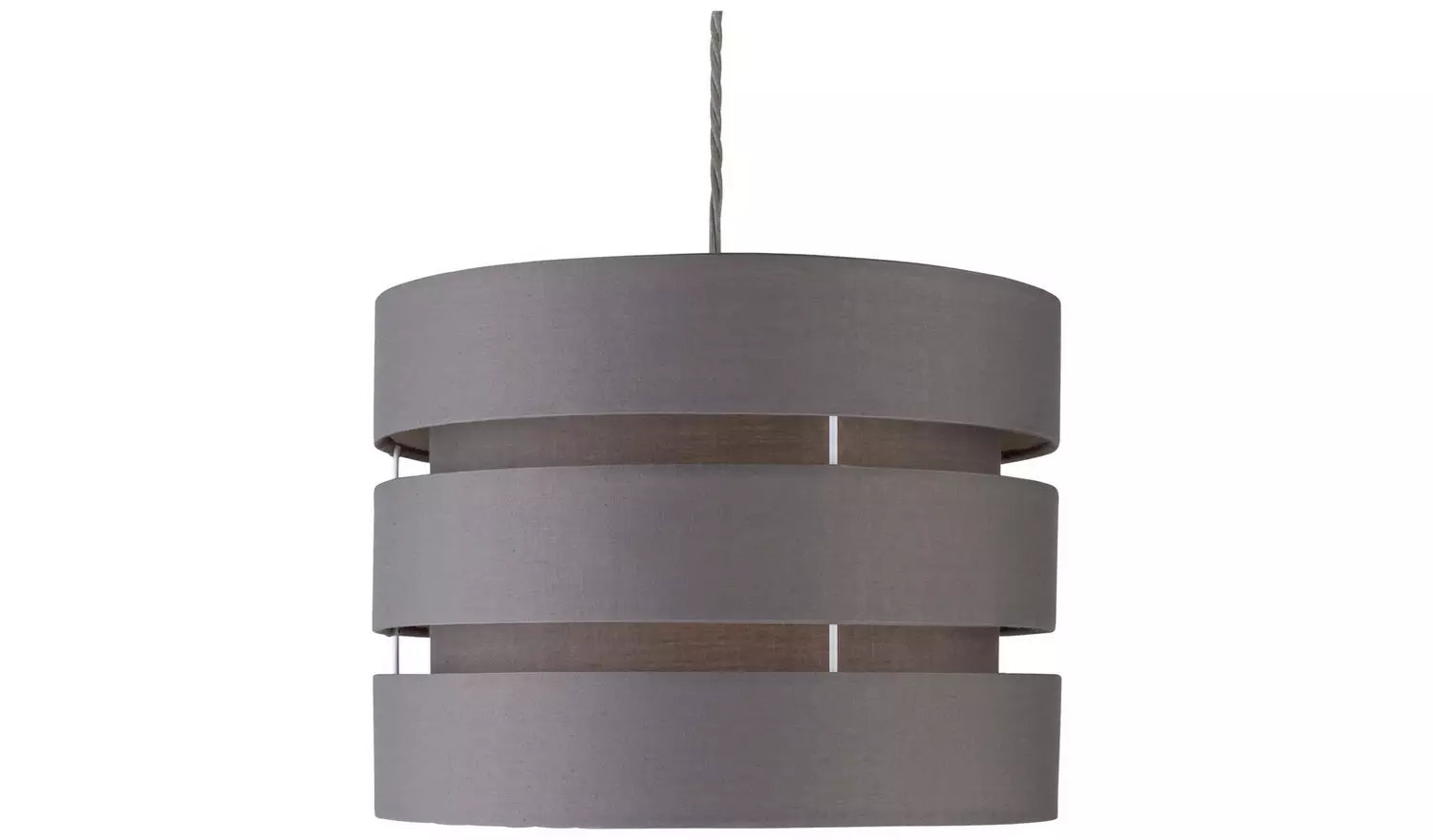 Argos Home Grey Easy Fit 3 Tier Lampshade - 30cm