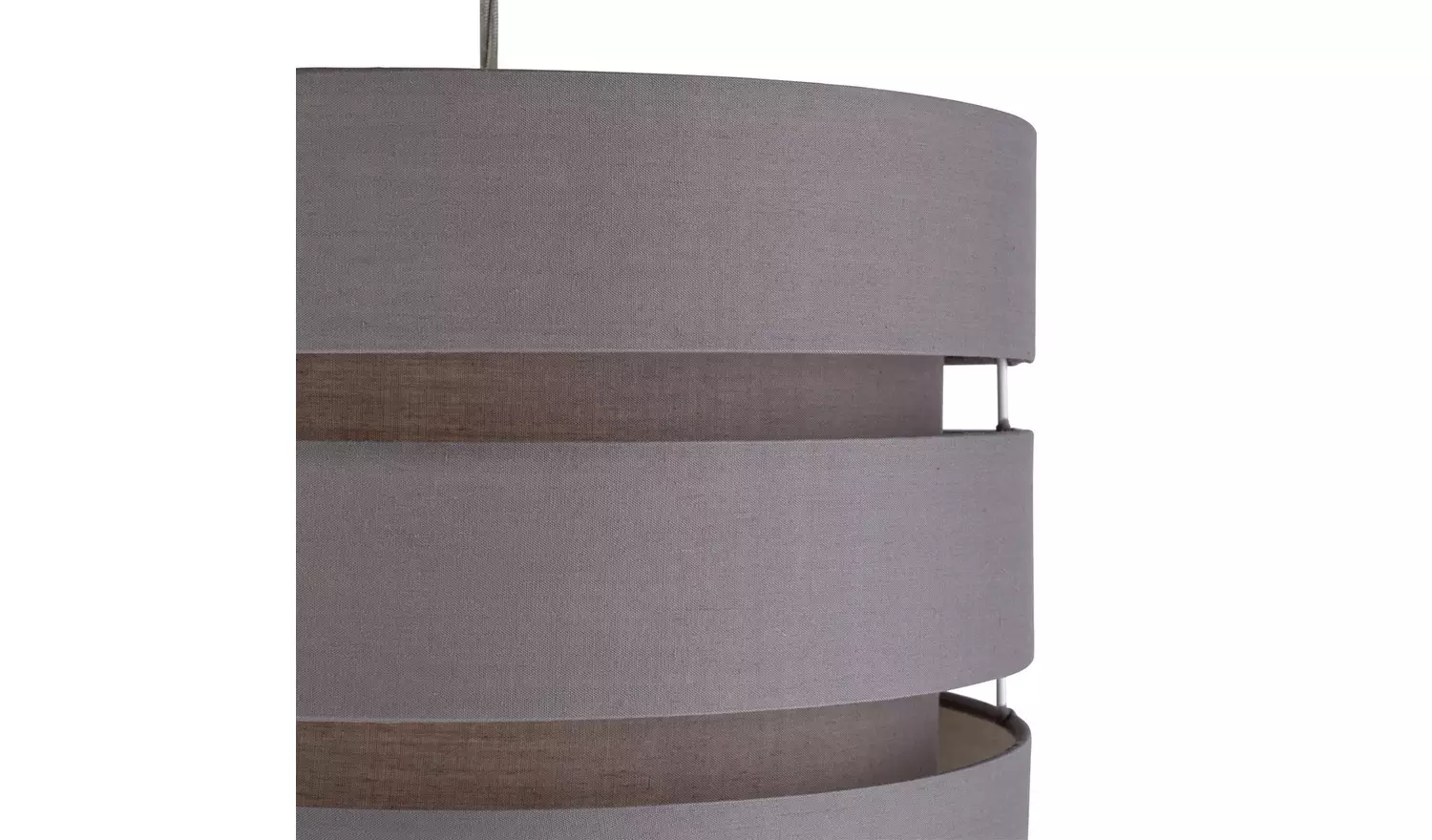 Argos Home Grey Easy Fit 3 Tier Lampshade - 30cm