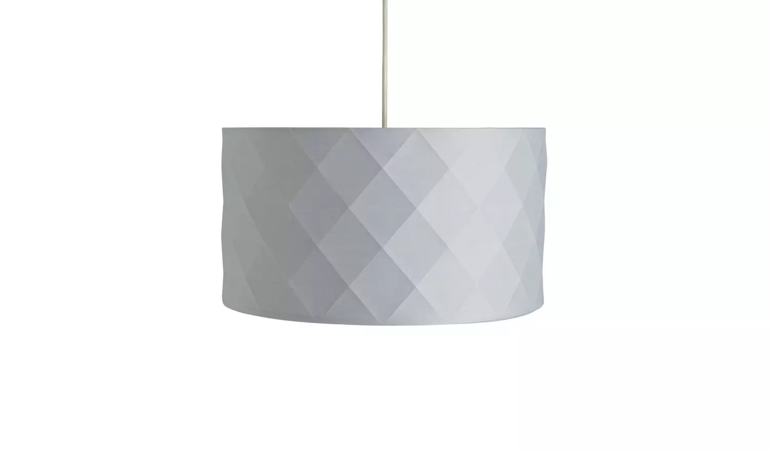 Argos Home Skandi Grey Geometric Easy Fit Drum Lampshade