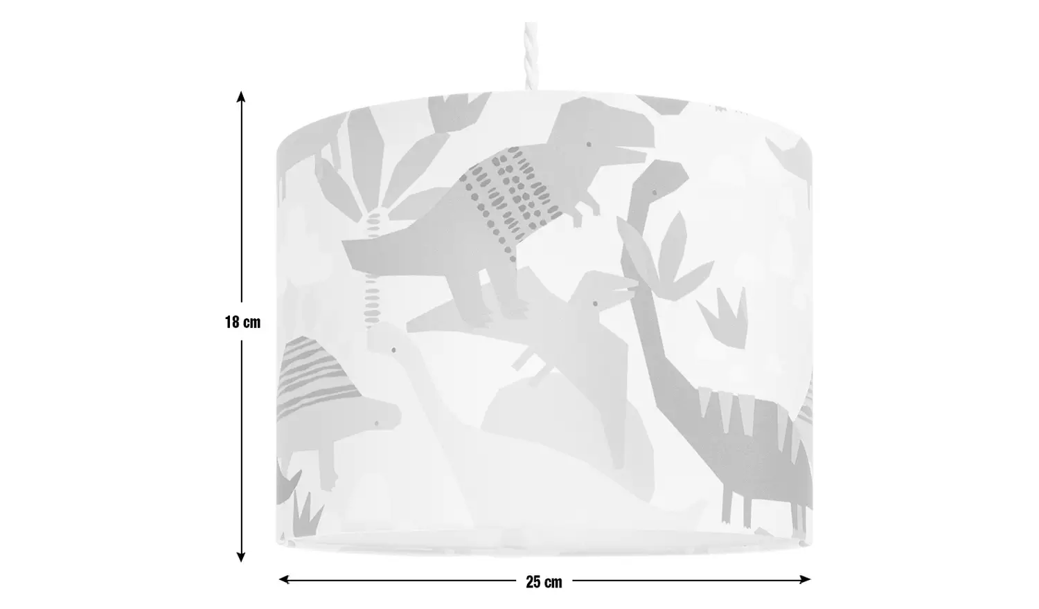 Argos Home Beige & Blue Dino Drum Lampshade - 25cm