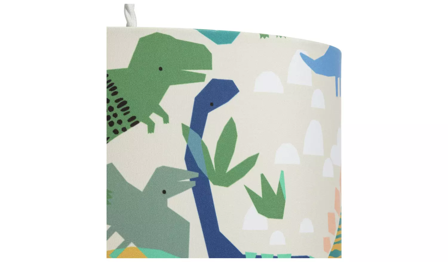 Argos Home Beige & Blue Dino Drum Lampshade - 25cm