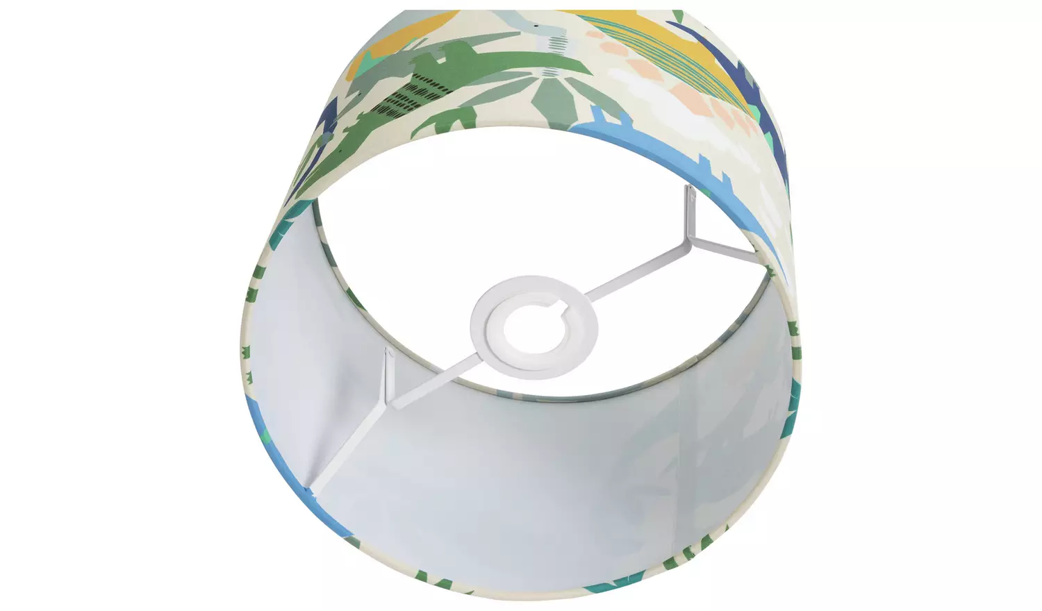 Argos Home Beige & Blue Dino Drum Lampshade - 25cm