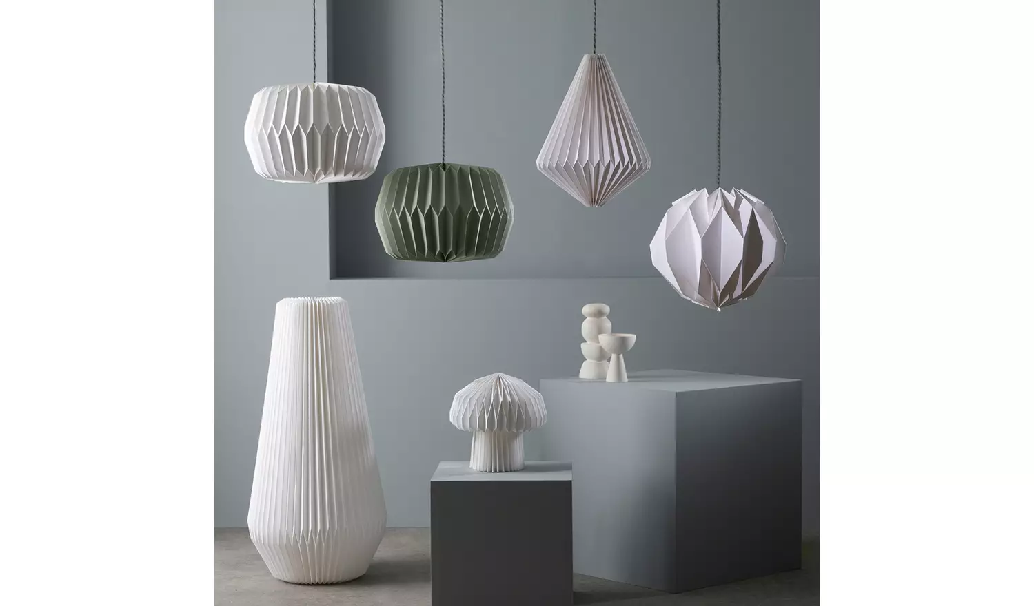 Habitat Origami White Paper Easy Fit Lampshade - 30cm