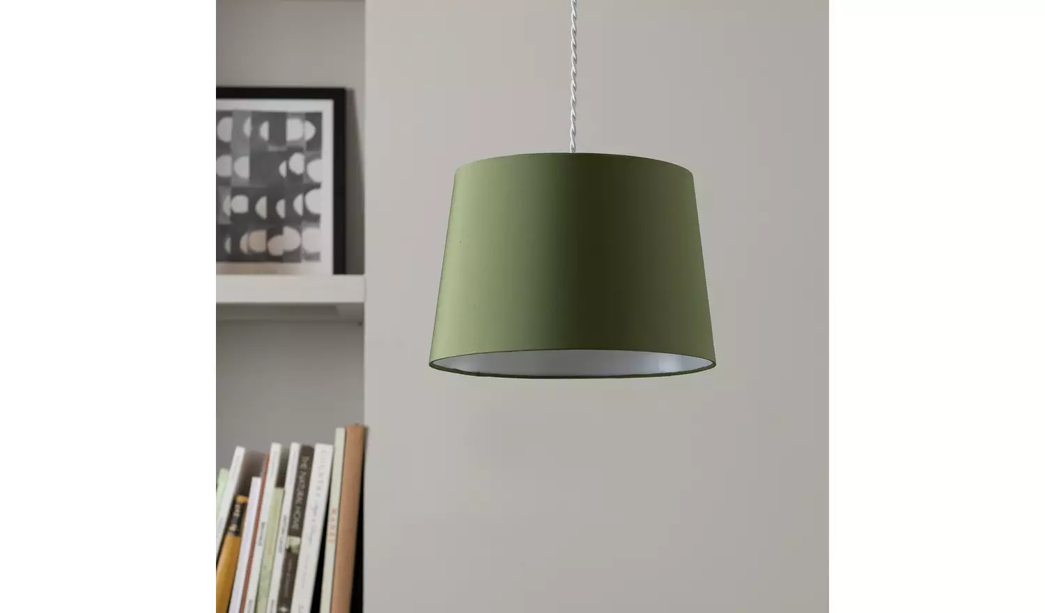 Argos Home Olive Green Easy Fit Tapered Lampshade - 29cm