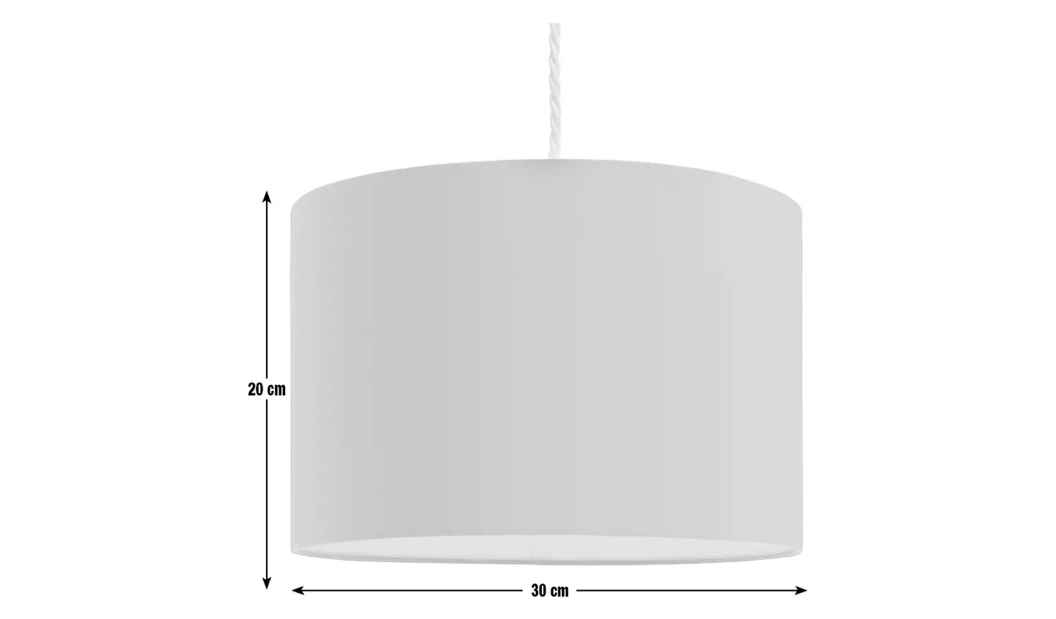 Argos Home Charcoal Easy Fit Drum Lampshade - 30cm