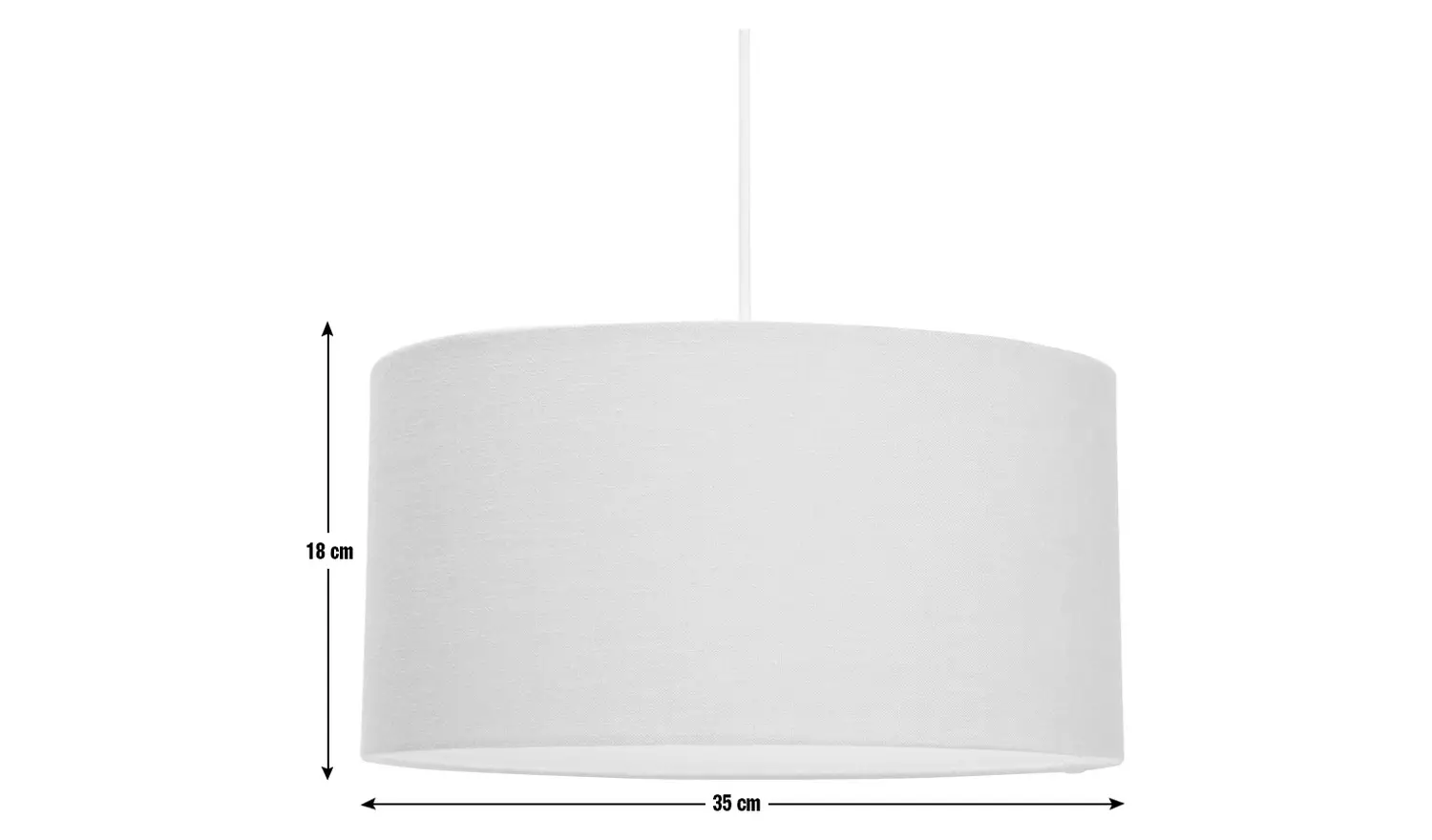 Habitat Grey Linen Effect Easy Fit Drum Lampshade - 35cm